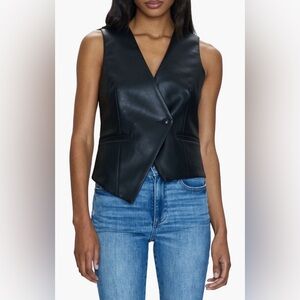 Anthropologie Pistola Arabella Faux Leather Vest - Size S - Black - NWT